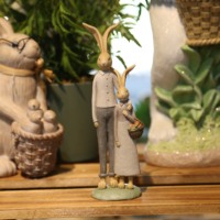 Décoration de Pâques transfrontalière de style européen pour la maison, lapin créatif en pulpe avec base, pour armoire à vin ou bureau, idéal comme cadeau