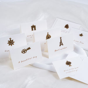 Set di biglietti d'<span class=keywords><strong>auguri</strong></span> Vintage in metallo, - Product Image 5