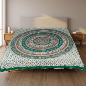 Wholesale Modern 100% Cotton Eco-friendly 300tc Comforter Set Bedding Double Jaipuri Checkered Floral Print Quilt Factory Direct - Product Image 3