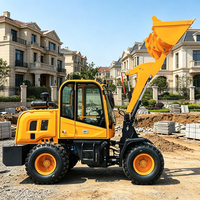 Mini Cargadora Diesel Multifuncional para Granja, 4x4, con Ruedas Telescópicas Hidráulicas, Precio de Fábrica