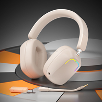 Headset Nirkabel 2026 Bass Kuat Over Ear Headphone Pengisian Cepat Headphone Gaming Dengan Penerima USB 2.4G