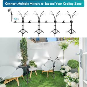 Sistema <span class=keywords><strong>de</strong></span> Nebulización <span class=keywords><strong>Vertical</strong></span> <span class=keywords><strong>de</strong></span> Baja Presión Transfronterizo para Enfriamiento <span class=keywords><strong>de</strong></span> Mascotas y Humanos, Aspersor Giratorio, Boquilla <span class=keywords><strong>de</strong></span> Riego para Flores - Product Image 6