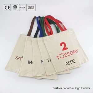 Bolsa de Compras de Algodón Personalizada <span class=keywords><strong>Rungo</strong></span> con Asa Larga, Cierre de Cremallera, Patrón de Letras, Tamaño Grande y Práctica - Product Image 1