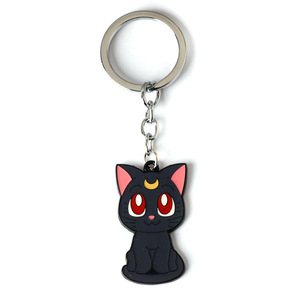 Mignon chat <span class=keywords><strong>Luna</strong></span> Anime mode pendentif porte-clés personnalisé en alliage de Zinc personnage de dessin animé écologique collier léger - Product Image 5