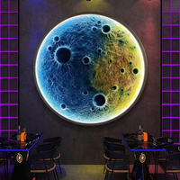Offre Spéciale moderne LED lune appliques murales créatives murales éclairage mural fond applique murale décorative
