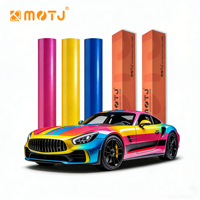 Película de Cambio de Color TPU MOTJ con Garantía de 5 Años, Efecto Metal Líquido que Cambia a Rojo, 1.52x16M, Película Protectora de Pintura Autoadhesiva