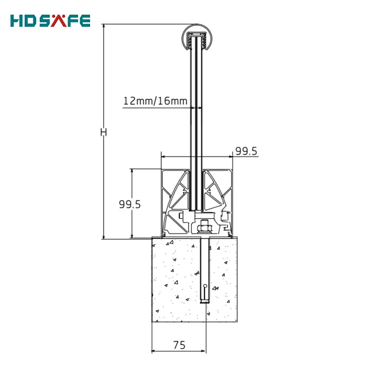 Corrimão de alumínio para piscina, corrimão de alumínio para escadas sem moldura, corrimão para piscina, corrimão para piscina, HDSAFE