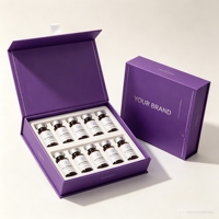 4. Boîte d'emballage en carton biodégradable Soft Touch pour ampoules, fermeture magnétique, logo personnalisé pour cosmétiques et soins de la peau