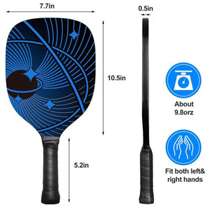 Juego de palas de pickleball, 4 palas, 6 pelotas, 4 toallas, 1 bolsa, antideslizante, forma estándar, equipo deportivo para exteriores - Product Image 3