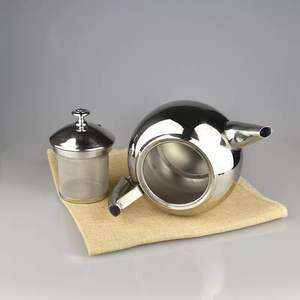 <span class=keywords><strong>Teiera</strong></span> Linglong con smalto in acciaio <span class=keywords><strong>inox</strong></span> argento/oro stoviglie resistente al calore <span class=keywords><strong>teiera</strong></span> fiore con filtro per il tè acqua caffè - Product Image 3