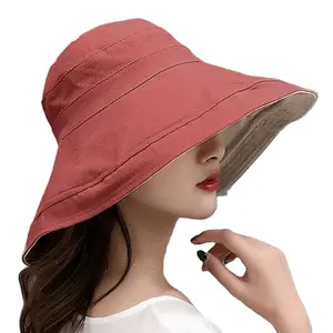 جديد Gorras مضحك مخصص مطبوعة الشمس حماية دلو القبعات مزدوج الوجهين عكسها صياد 100% القطن قبعة