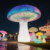 LONGTU Grande lanterne lumineuse en forme de champignon pour décoration extérieure, lanterne géante, éclairage paysager immersif pour parcs