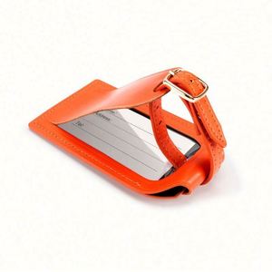 Étiquettes de bagages de luxe en PU écologiques et durables, personnalisables avec logo, pour le voyage, avec localisateur, à la mode, vierges pour sublimation, vente en gros - Product Image 2