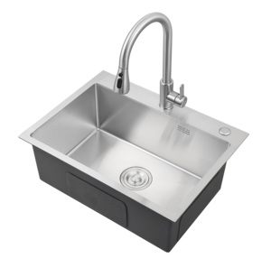 Évier de <span class=keywords><strong>cuisine</strong></span> en acier inoxydable 304 moderne à poser sous plan, à cuve unique, pour bar, en promotion - Product Image 2
