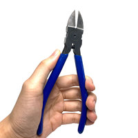 Ensemble de pinces coupantes à anneau métriques en acier inoxydable, pinces à bec rond, mini-outils de fabrication de bijoux DIY, poignée en plastique, cuivre OEM