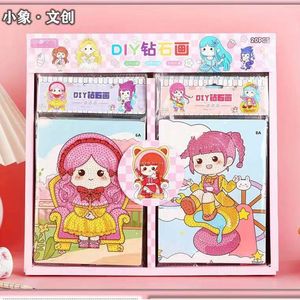 Kit de stickers de peinture diamant Sanrio Kuromi pour enfants, cadeau artisanal éducatif DIY, matériel papier pour diamants rectangulaires et ronds, sans cadre - Product Image 3