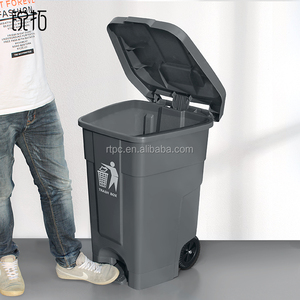 70 lít với hai bánh xe và đạp Nhựa thùng rác có thể chất thải bin rác bin Thùng rác - Product Image 2