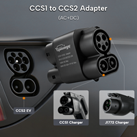 Adaptateur GUWIEYG CCS1 vers CCS2 Prise en charge du chargeur CCS1 vers les véhicules électriques CCS2 Adaptateur de chargeur de véhicule électrique AC DC