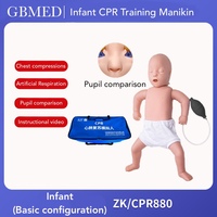 Simulateur de RCP pour nourrissons, kit complet de base, mannequin médical pour bébé pour la formation aux premiers secours et à l'allaitement, matériau TPE GUANBANG