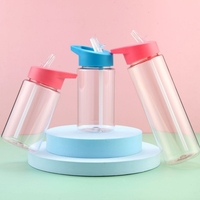 Tasse de paille de voyage en plastique 500ml PP PS Tritan gobelet réutilisable étanche gobelet enfant tasse