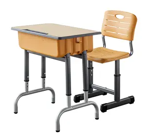 Modern Classroom Furniture Primary School Single Metal Study Table And Chairs Sets