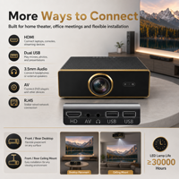 Projecteurs LED LCD personnalisés HY300 4k 1080P Home Cinéma 1600 Lumens ANSI Smart Android APP 5g Wifi Vidéo Beamer TV