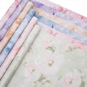 Papier d'emballage pour bouquet en papier glassine, impression en héliogravure, emballage de fleurs pour la Saint-Valentin, fournitures de fleuriste recyclables - Product Image 3