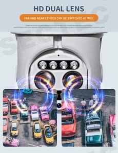 Hệ Thống Camera Vòm Tốc Độ Sectec Full HD 1080P, Ống Kính Kép, Chống Nước, Kết Nối Wifi, Camera An Ninh Không Dây Wifi, IP, Ptz, Dùng Ngoài Trời - Product Image 4