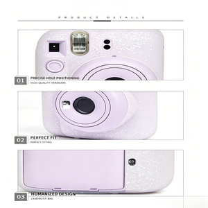 Étui de protection en silicone pailleté tout-terrain <span class=keywords><strong>pour</strong></span> <span class=keywords><strong>appareil</strong></span> <span class=keywords><strong>photo</strong></span> instantané <span class=keywords><strong>Fujifilm</strong></span> Instax Mini 12 - Product Image 3