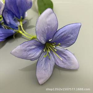 Fleurs artificielles Qiye, lys narcisse à 12 têtes en soie, décoration de mariage, décoration intérieure, arrangement au sol - Product Image 5