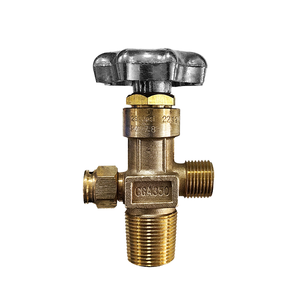Válvula de Gas de Latón de Alta Presión para Oxígeno y CO2 con Dispositivo de Seguridad de Control Manual CGA580 CGA540 CGA510 CGA350 CGA320 CGA870 para Cilindros - Product Image 1