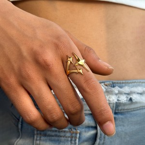 Design Sense Chic Hypoallergenic Jewellery Minimalist Vintage Star <b>Ring</b> <b>Man</b> and Woman New Fashion Accessories - Product Image 1