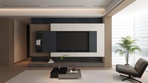 Combinaison multicouche de meuble TV rectangulaire minimaliste italien avec rangement moderne de luxe léger pour usage domestique - Product Image 6