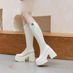 <span class=keywords><strong>Stivali</strong></span> Invernali da Donna con Tacco Alto di Grande Taglia, Scarpe da Donna alla Moda - Product Image 3