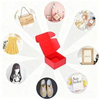 Boîte d'emballage ondulée personnalisée à faible MOQ pour petites entreprises, tailles sur mesure, pour vêtements et cosmétiques