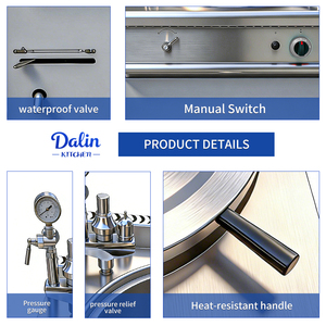 Olla Profesional para Sopa a Gas, de Acero Inoxidable, Vertical, con Doble Pared, Equipo de Cocina, Aparato de Cocina - Product Image 2