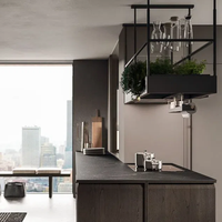 Cuisine complète tout-en-un moderne, unités de garde-manger de cuisine, panneaux de contreplaqué modulaires, écologiques, charnières, petites armoires de cuisine, mini