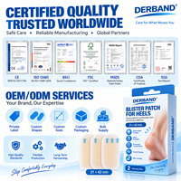 DERBAND Patch hydrocolloïde pour talons 21x42mm, 2 pièces, format voyage, OEM, marque privée, fabricant en gros