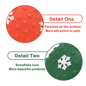 Christmas <b>Interactive</b> Movement <b>Pet</b> Chew <b>Toys</b> Bite Resistant Elastic Latex Rubber Dog <b>Toy</b> Balls Squeaky <b>Toys</b> <b>for</b> Dogs - Product Image 3