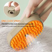 Nouveau Design 3 en 1 Silicone Pet Steamy Toilettage Brosse Vapeur Épilation Outil Peigne Chien Chat Autonettoyant Pulvérisation Brosse