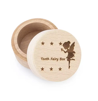 Boîte à dents de lait personnalisée Art Déco pour enfant, en bois, pour souvenir, décoration de table d'anniversaire