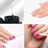 Vente en gros de bâtonnets en plastique acrylique à double extrémité pour enlever le gel, outil de nettoyage des coutures des ongles, 100 pièces/sac pour accessoires d'ongles