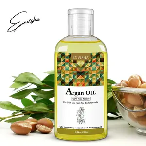 Óleo de argan orgânico para crescimento de cabelo, rótulo privado, cuidados com a pele, 100% natural, marrocos