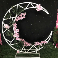 Luckygoods BJ260613 Arche de mariage en fer, décoration de scène de mariage, arche lunaire, toile de fond pour mariage, fournitures de fête