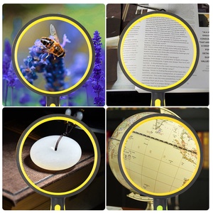 Lupa de mano de 85mm 10X, lupa de lectura inastillable para personas mayores y niños, lupa de cristal <span class=keywords><strong>Real</strong></span> con antideslizante - Product Image 3