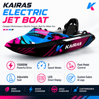 Jet-boat électrique 15000W, scooter aquatique haute vitesse, jet-ski électrique, bateau 40 km/h, coque en fibre de verre, embarcation personnelle pour adultes