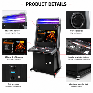 Máquina de Juegos Arcade Vewlix de 32 Pulgadas al por Mayor, Gabinete Metálico, Consola Profesional de 8 Botones con Soporte en Inglés para Centros de Juego - Product Image 2