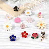 Épingle à fleur en métal personnalisée OEM Épingles de revers bon marché Épingle en émail dur