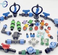 Konektor Selang Air Murah Bahan PP Berkualitas Tinggi, Pipa Taman 1/2" 3/4" Ulir Jantan, Konektor Barb Selang Air, Katup Mini Irigasi Tetes