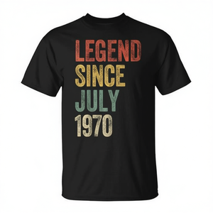 Camiseta Legend Since July 1970, regalo de cumpleaños número 55 para hombres - Product Image 2